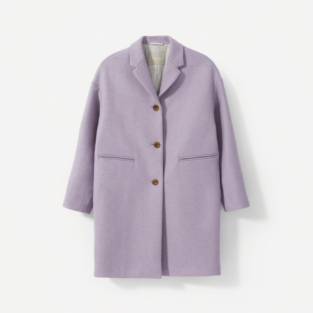 Everlane Cocoon Coat in Heather Lavender